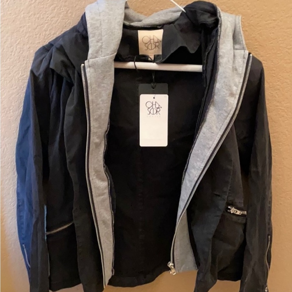 Blanknyc black and grey zip up jacket